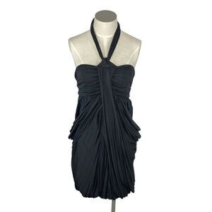 ALLSaints Spitalfield XS VTG 8 Black Mini Dress Cachao Halter Top Y2K Cocktail